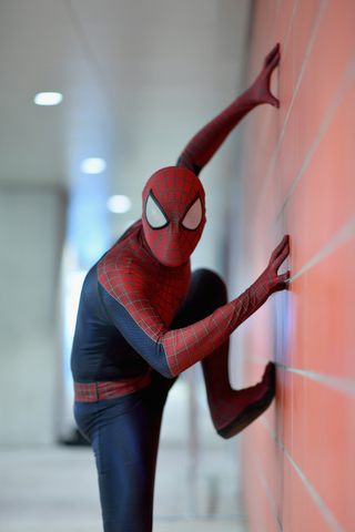 Spider-Man takes his wall climbing seriously. / Getty Images